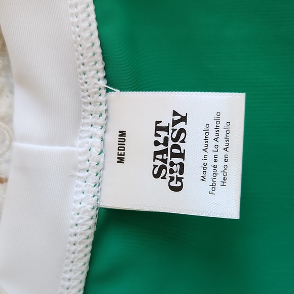 NWOT Salt Gypsy FP Womens Crop Surf Top Swimwear Green Sleeveless Size M New - Picture 9 of 13